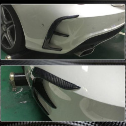 Купити Накладки на задній бампер (для AMG-Line / CLA45 AMG SD 2013-2016, Карбон) для Mercedes CLA C117 рр