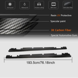 Купити Бокові пороги V1 (для HB, Карбон) для Mercedes CLA C117 2013-2019 рр