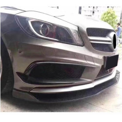 Купити Накладка на передній бампер Lip V1 (для AMG-Line / A45 AMG HB 2013-2015, Карбон) для Mercedes A-сlass W176 рр