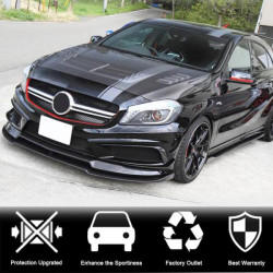 Купити Накладка на передній бампер Lip V2 (для AMG-Line / A45 AMG HB 2013-2015, Карбон) для Mercedes A-сlass W176 рр