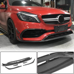 Купити Накладка на передній бампер Lip (для AMG-Line / A45 AMG HB 2016-2018, Карбон) для Mercedes A-сlass W176 рр