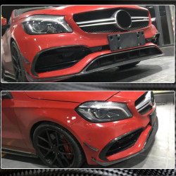 Купити Накладка на передній бампер Lip (для AMG-Line / A45 AMG HB 2016-2018, Карбон) для Mercedes A-сlass W176 рр
