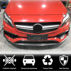 Купити Накладка на передній бампер Lip (для AMG-Line / A45 AMG HB 2016-2018, Карбон) для Mercedes A-сlass W176 рр