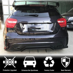 Купити Накладки на задній бампер Flap (для AMG-Line / A45 AMG HB, Карбон) для Mercedes A-сlass W176 2012-2018 рр
