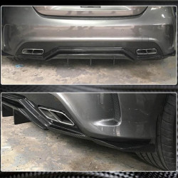 Купити Накладки на задній бампер Flap (для AMG-Line / A45 AMG HB, Карбон) для Mercedes A-сlass W176 2012-2018 рр