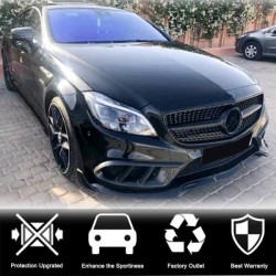 Купить Накладки на передний бампер (для AMG-Line SD 2015-2018, Карбон) для Mercedes CLS C218