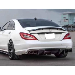 Купить Диффузор заднего бампера (для AMG-Line/CLS63 AMG 2011-2014, Карбон) для Mercedes CLS C218