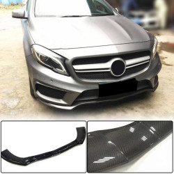 Купити Накладка на передній бампер Lip (для GLA45 AMG 2013-2016, Карбон) для Mercedes GLA X156 рр