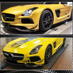 Купить Накладка на передний бампер Lip (Карбон) для Mercedes SLS C197