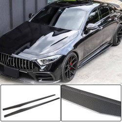 Купить Боковые пороги V1 (для AMG/AMG-Line 2018-2020, Карбон) для Mercedes CLS C257 2018- гг