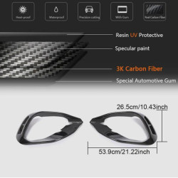 Купить Накладки на передний бампер V1 (для AMG/AMG-Line, Карбон) для Mercedes GLA H247 2020- рр