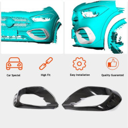 Купить Накладки на передний бампер V1 (для AMG/AMG-Line, Карбон) для Mercedes GLA H247 2020- рр