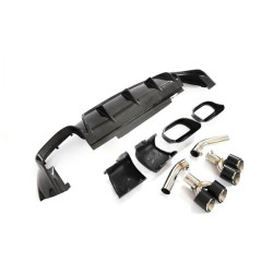 Купити Дифузор заднього бампера (для GLE63 AMG 2019-2023, Карбон) для Mercedes GLE W167