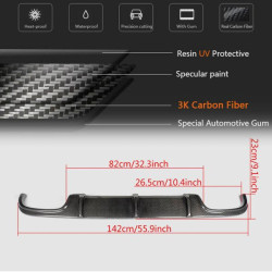 Купить Диффузор заднего бампера (для E55 AMG 2003-2006, Карбон) для Mercedes E-сlass W211