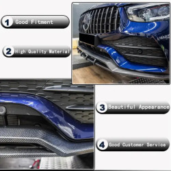 Купить Накладка на передний бампер Lip (для AMG-Line 2020-2025, Карбон) для Mercedes GLC X253