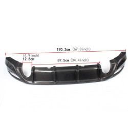 Купить Диффузор заднего бампера V1 (для Base/GTI HB 2012-2017, Карбон) для Volkswagen Golf 7/E-Golf