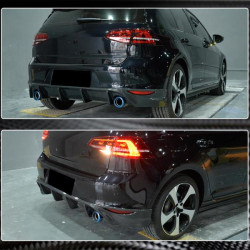 Купить Диффузор заднего бампера V2 (для Base/GTI HB 2012-2017, Карбон) для Volkswagen Golf 7/E-Golf