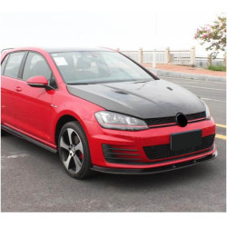 Купить Накладка на передний бампер Lip V2 (для GTI HB 2012-2017, Карбон) для Volkswagen Golf 7/E-Golf