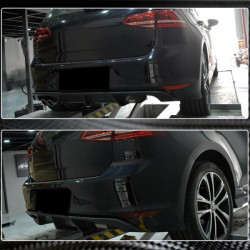 Купить Диффузор заднего бампера (для R/R-Line HB 2012-2017, Карбон) для Volkswagen Golf 7/E-Golf