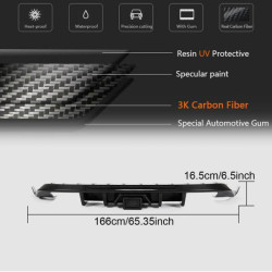 Купить Диффузор заднего бампера (для Base/R/GTI HB 2017-2020, Карбон) для Volkswagen Golf 7/E-Golf