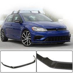 Купить Накладка на передний бампер Lip V1 (для R/R-Line 2017-2020, Карбон) для Volkswagen Golf 7/E-Golf