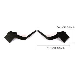 Купить Накладки на передний бампер (R/R-line HB 2017-2020, Карбон) для Volkswagen Golf 7/E-Golf