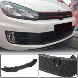 Купить Накладка на передний бампер Lip V4 (для GTI HB 2010-2013, Карбон) для Volkswagen Golf 6