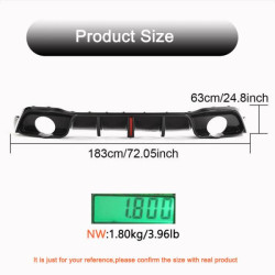 Купити Дифузор заднього бампера (для GTI HB, Карбон) для Volkswagen Golf 8