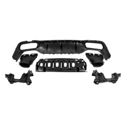 Купить Задний диффузор с насадками Silver (для AMG/AMG-Line, Дизайн E63 2016-2020) для Mercedes E-сlass W213