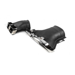 Купить Задний диффузор с насадками Silver (для AMG/AMG-Line, Дизайн E63 2016-2020) для Mercedes E-сlass W213