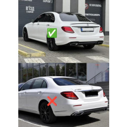 Купить Задний диффузор с насадками Silver (для AMG/AMG-Line, Дизайн E63 2016-2020) для Mercedes E-сlass W213