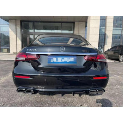 Купити Задній дифузор з насадками Silver (для Base, Дизайн E63 2020-2024) для Mercedes E-сlass W213 рр