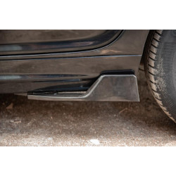 Купити Універсальні Flap накладки на бокові пороги тип-D (2 шт, чорний глянець, ABS-пластик)