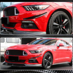 Купити Накладки на передній бампер (2015-2017, Карбон) для Ford Mustang рр
