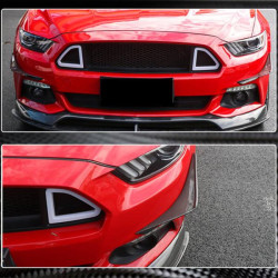 Купити Накладки на передній бампер (2015-2017, Карбон) для Ford Mustang рр