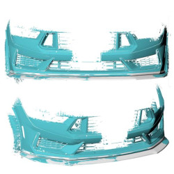 Купити Накладка на передній бампер Lip (Карбон) для Ford Mustang 2024- рр