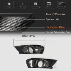 Купити Накладки на протитуманки V2 (2015-2017, Карбон) для Ford Mustang рр