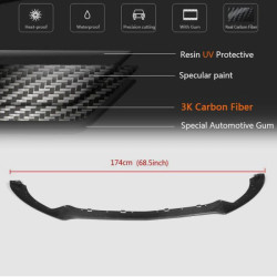 Купити Накладка на передній бампер Lip (2015-2017, Карбон) для Ford Mustang рр