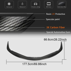 Купити Накладка на передній бампер Lip V1 (Карбон) для Toyota Supra 2019- рр