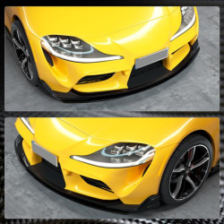 Купити Накладка на передній бампер Lip V2 (Карбон) для Toyota Supra 2019- рр