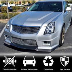 Купити Накладка на передній бампер Lip V2 (для CTS V Sedan 2016-2019, Карбон) для Cadillac CTS рр