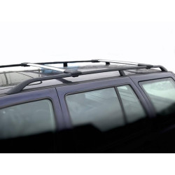 Купить Перемычки на обычные рейлинги без ключа Can V1 (2 шт) до 105 см, Черные для Volkswagen Tiguan 2016-2023 гг