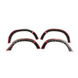 Купити Накладки на арки з молдингами (12 шт., чорні ABS) для Renault Duster 2018-2024 рр