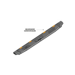 Купити Бокові пороги Dakar V1 з LED (2 шт, метал) для Volkswagen Amarok 2022- рр