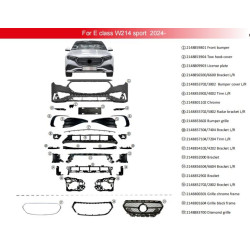 Купити Передній бампер AMG-Line для Mercedes E-сlass W214 2023- рр