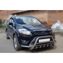 Купить Кенгурятник с усами WT003 (нерж.) для Ford Kuga 2008-2013 гг