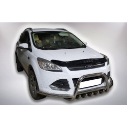 Купить Кенгурятник с усами WT003 (нерж.) для Ford Kuga/Escape 2013-2019 гг