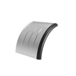Купить Напівкрило пластикове на причіп з білою смугою Domar  DK7025, B=500мм Domar Цинк Італія (1101107216)