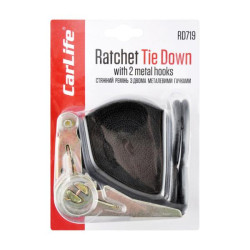 Купити Стяжний ремінь з трещіткою і двома гачками CarLife, 5м