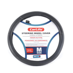 Купити Чохол на кермо Carlife 37-39 см зі штучної шкіри, чорний SW114M